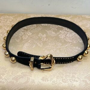 NANNI black leather belt